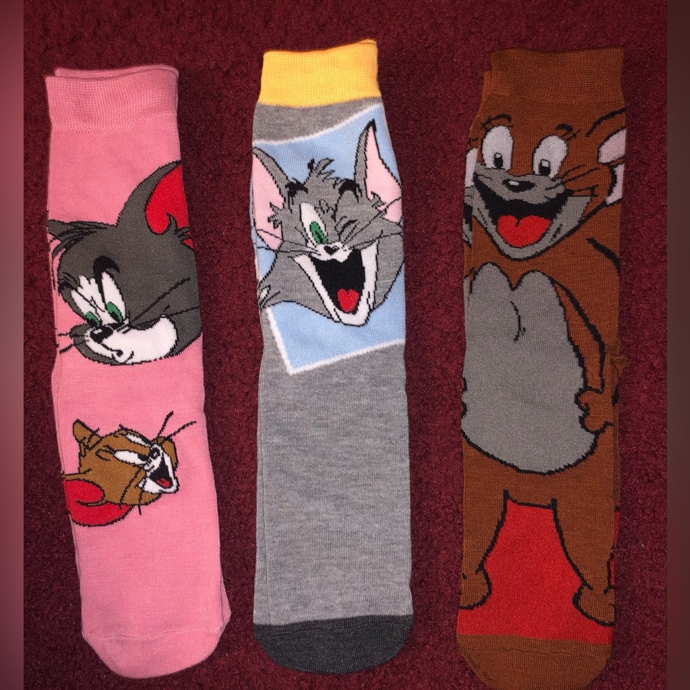 New Classic Cartoon Graphic Crew Socks- Tom&Jerry/Your Choice